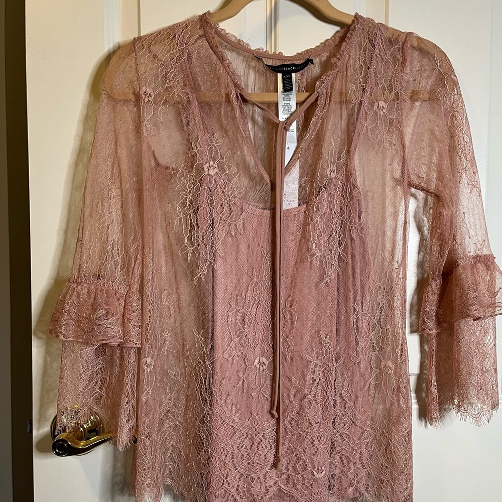 Lace top with matching camisole